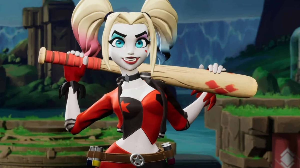 harley quinn holding a baseball bat in multiversus