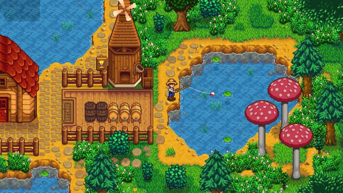 player fishing in stardew valley