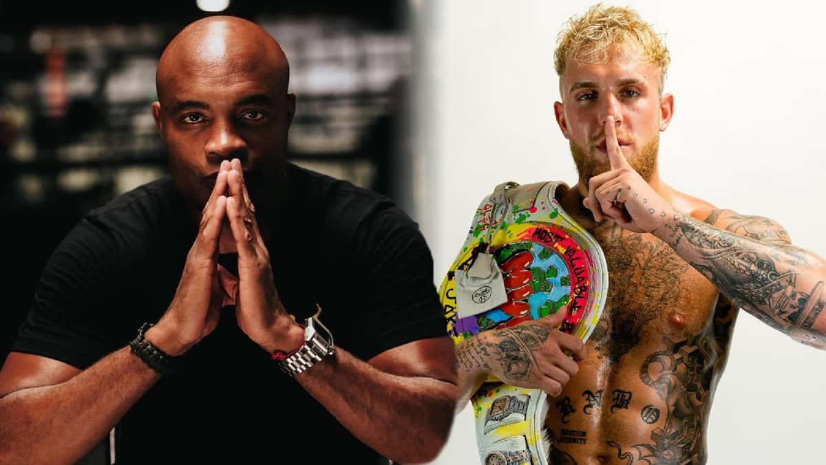 Anderson Silva next to Jake Paul