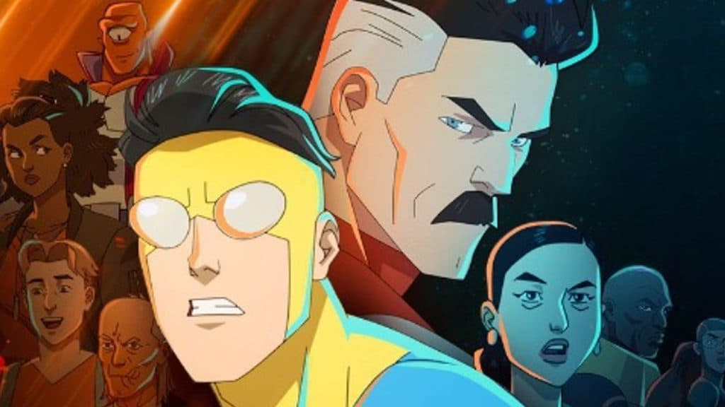 Omni-Man and Invincible in a poster for Invincible Season 2