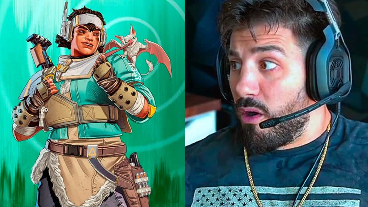 NICKMERCS streaming next to Vantage from Apex Legends Season 14