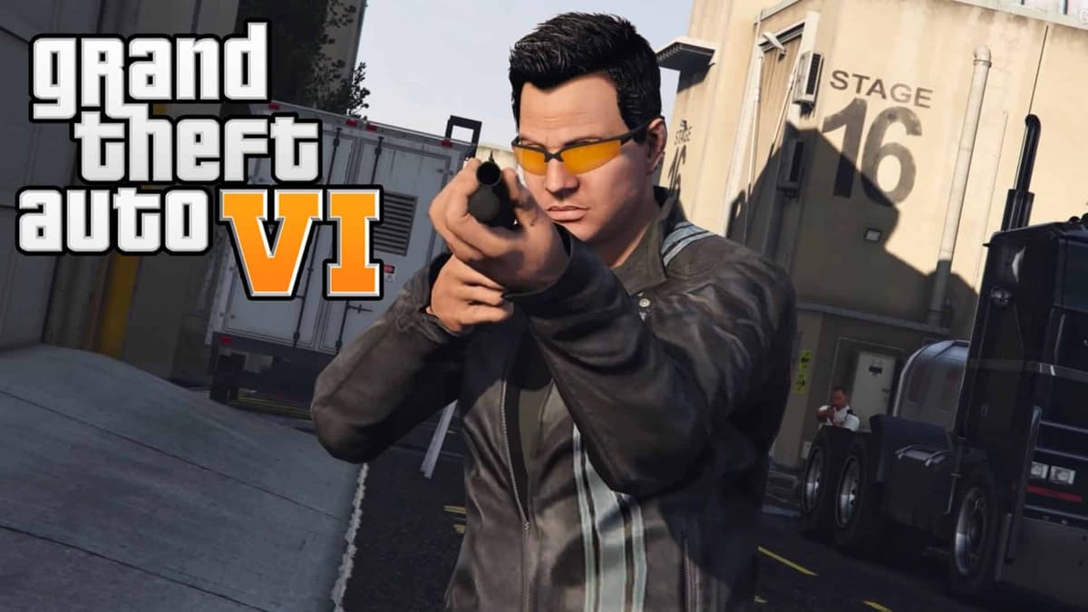 GTA Online character in sunglasses holding gun