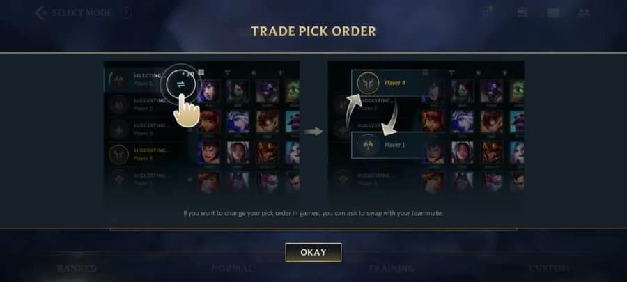 Wild Rift trade pick order