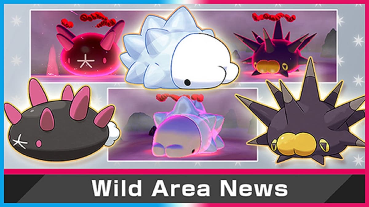 Pokemon-Sword-Shield-Wild-Area-News-Event-Raid-Dens-Shiny-Snom-Pyukumuku-Pincurchin