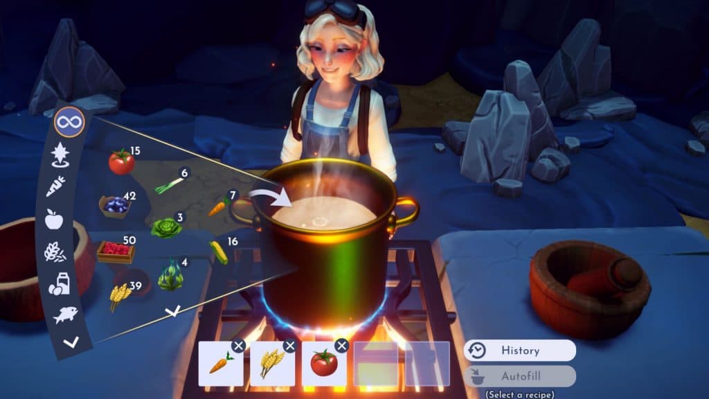 Cooking in Disney Dreamlight Valley