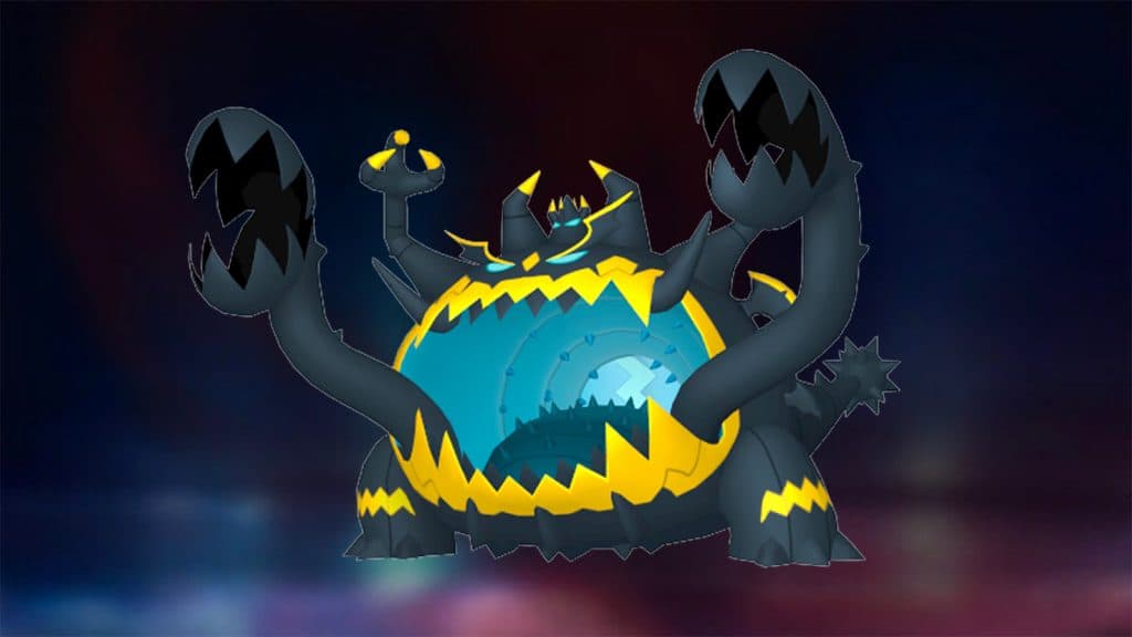 The Ultra Beast Guzzlord appearing in Pokemon Go