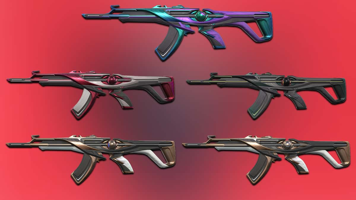 an image of all Vandal skin variants from ChronoVoid bundle