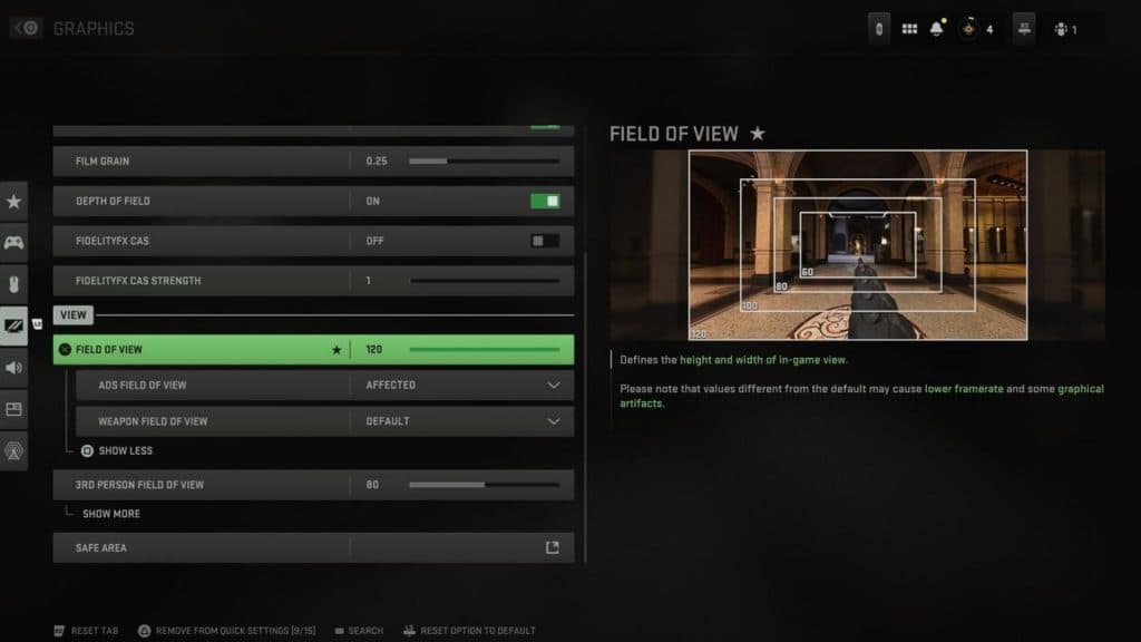 How to change FOV in Modern Warfare 2