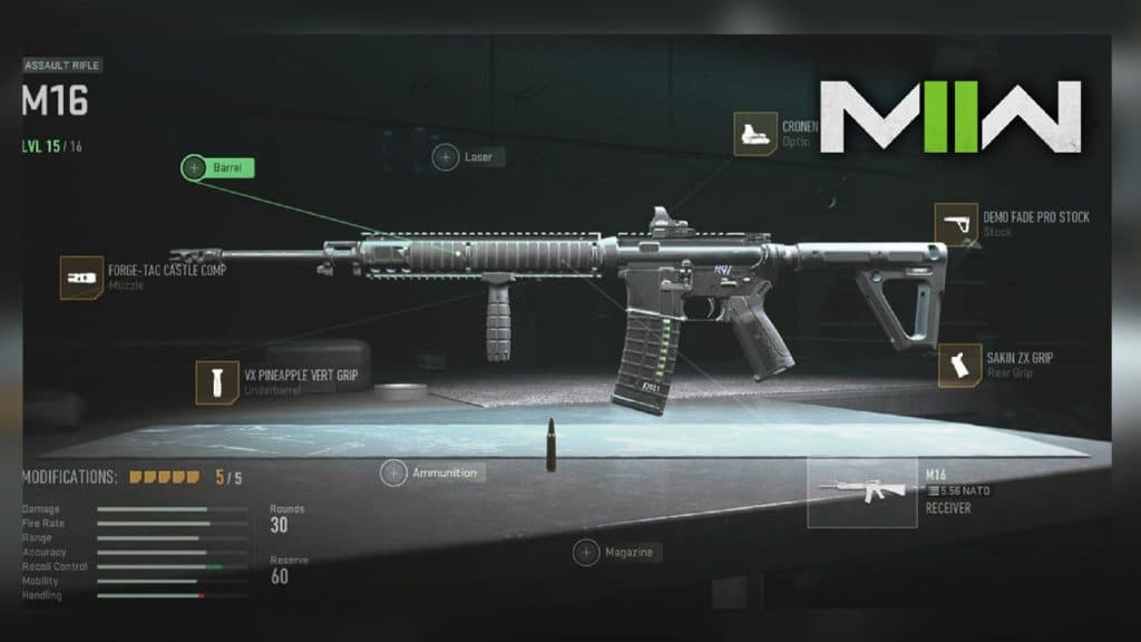 An image of the m16 in modern warfare 2