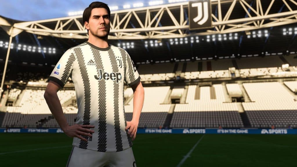 dusan vlahovic posing in fifa 23