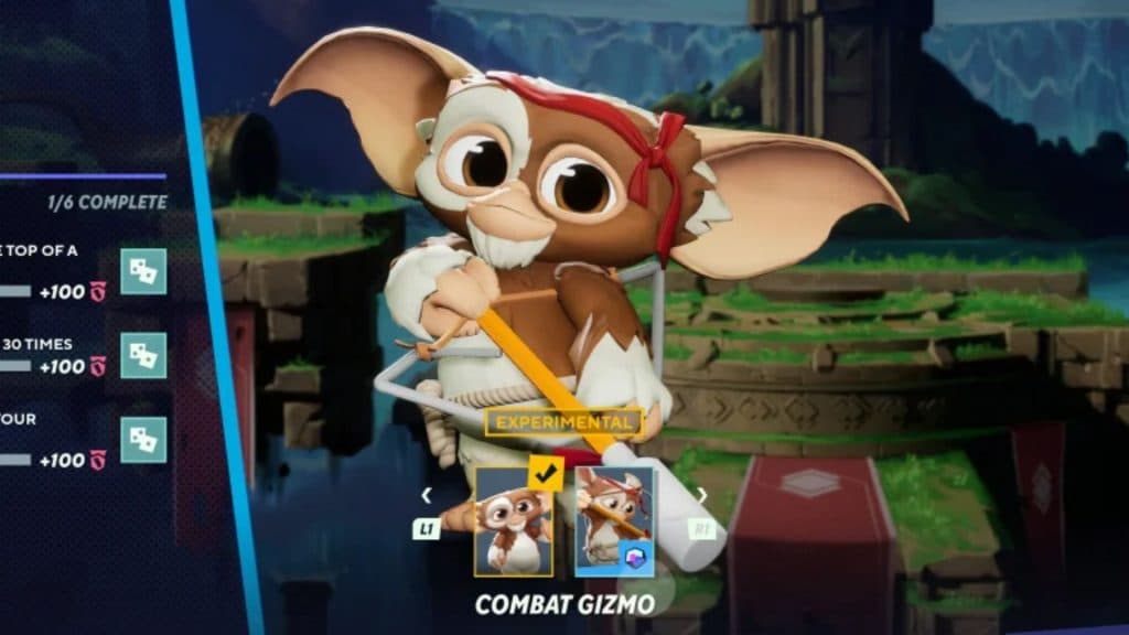 gizmo in rambo costume in multiversus