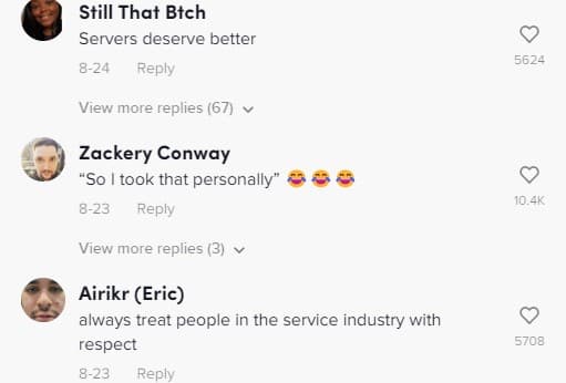 tiktok server rant comments