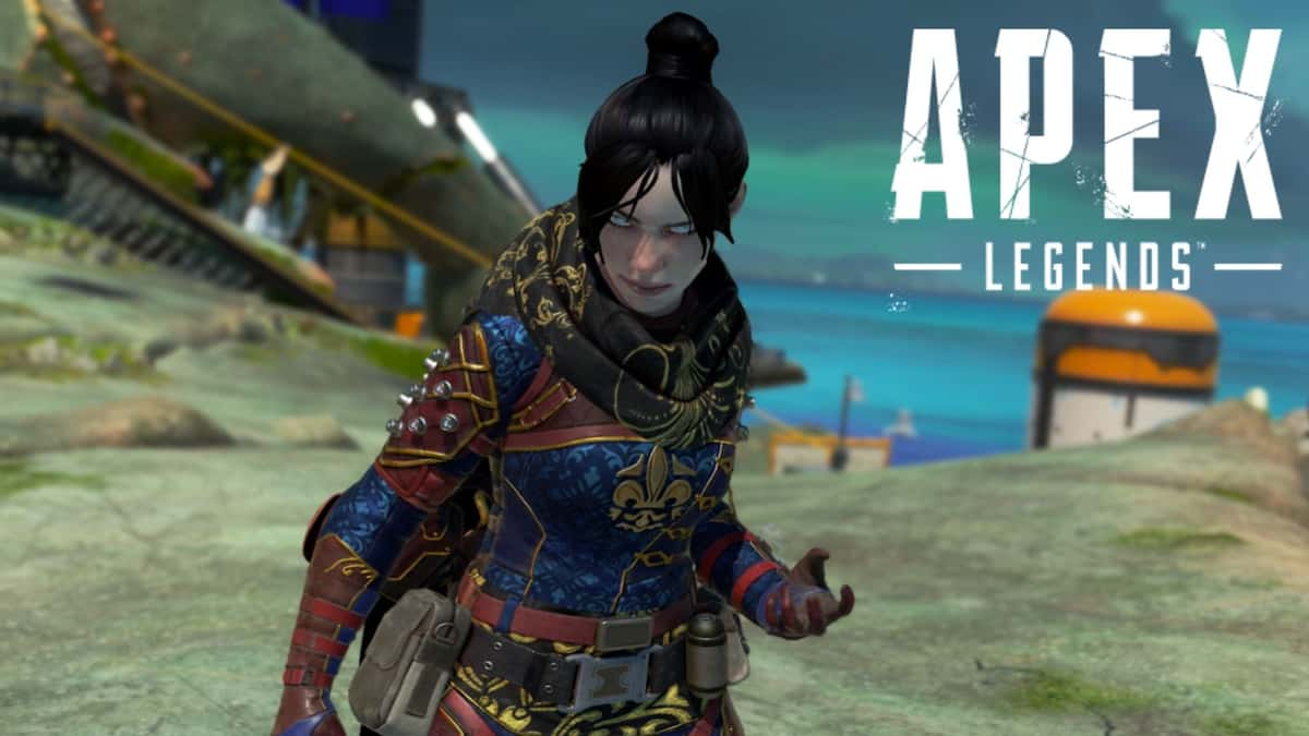 Wraith on Storm Point in royal skin in Apex Legends