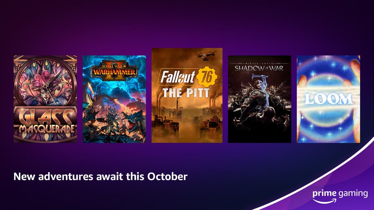 Prime gaming october 2022 lineup key art