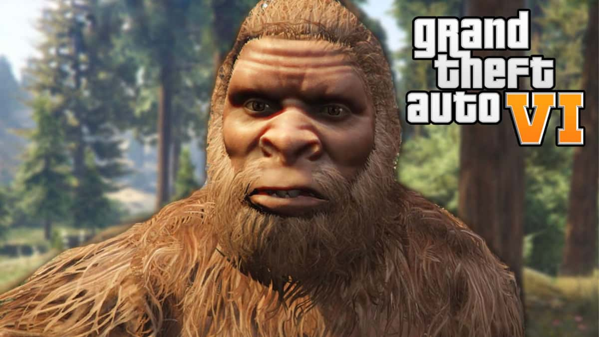 Bigfoot in GTA 5 next to GTA 6 logo