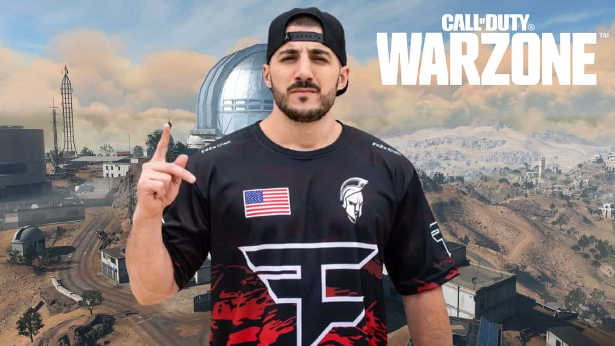 NICKMERCS in FaZe shirt on Dome poi in Warzone 2