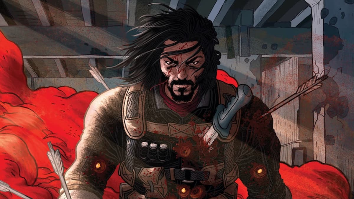 A still from Keanu Reeves' BRZRKR comic