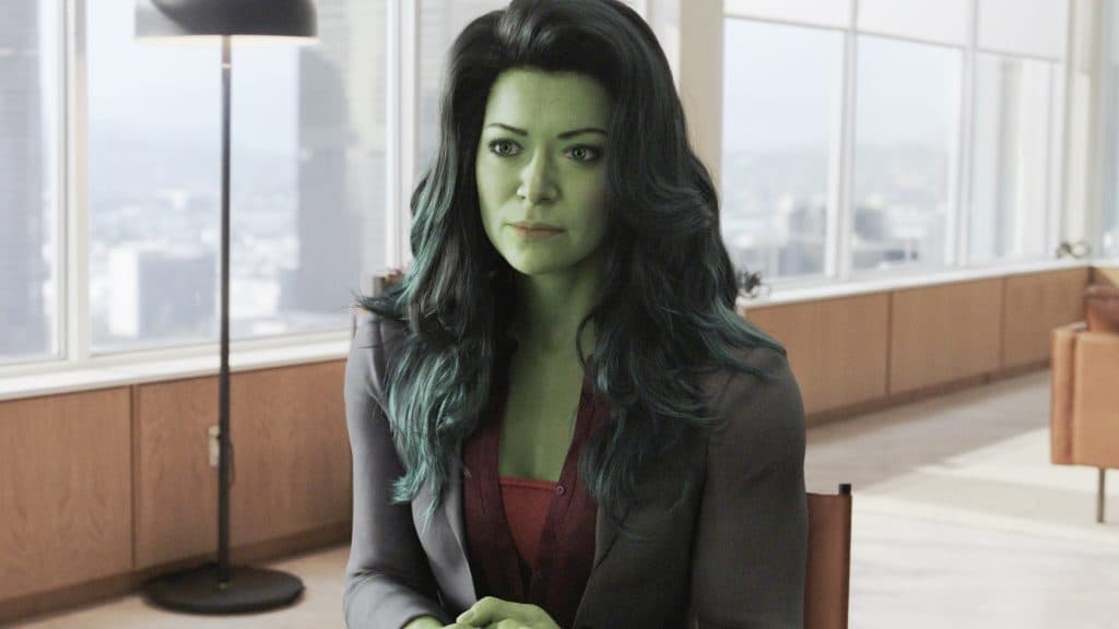 She-Hulk sits in an office