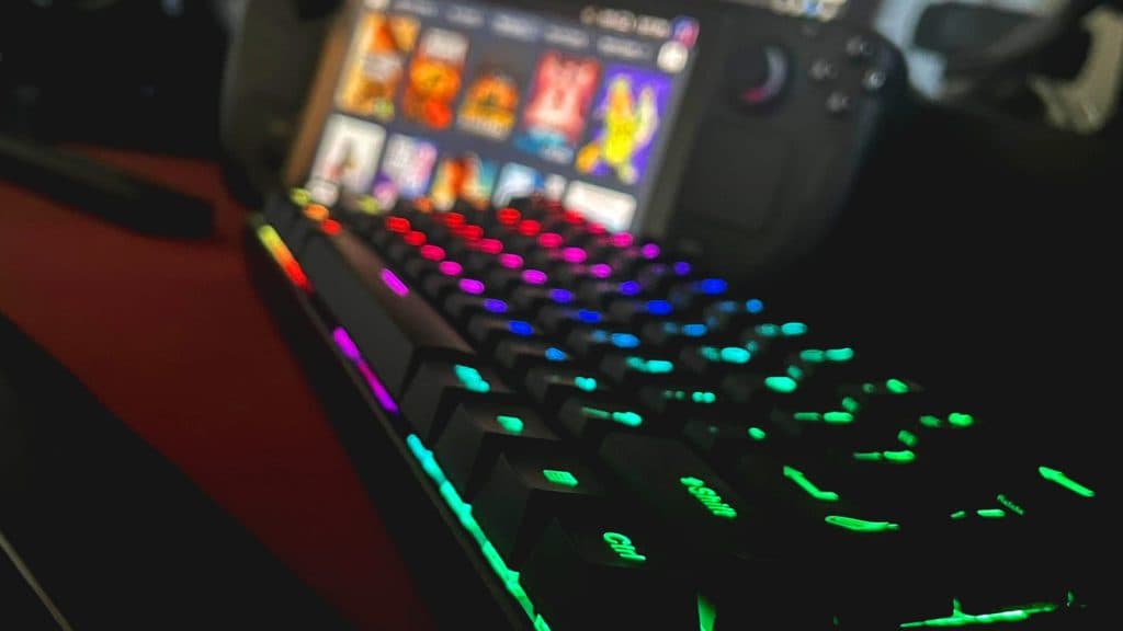 surefire kingpin m1 keyboard with steam deck