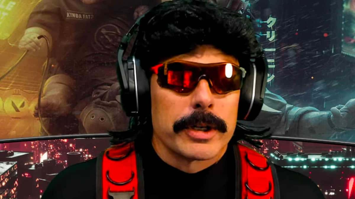 Dr Disrespect talking to camera