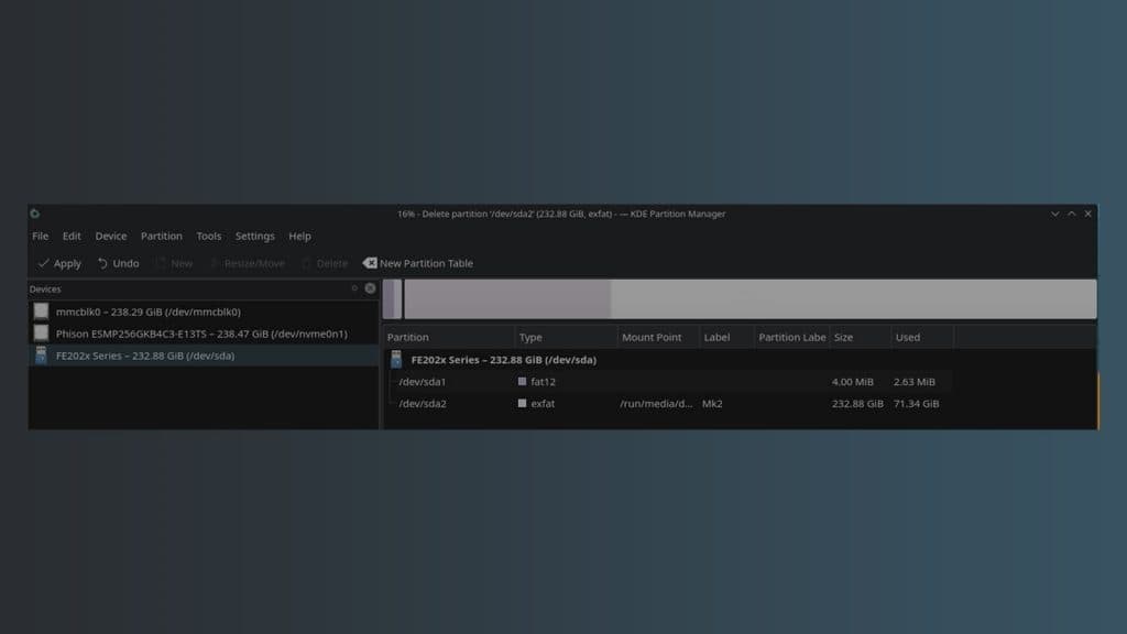 kde partitions