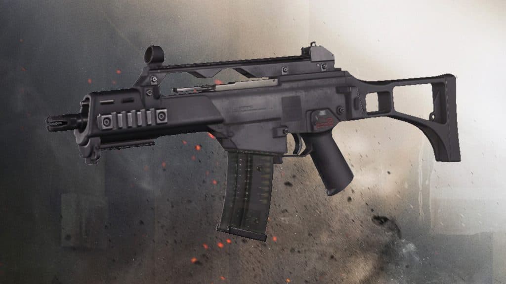 G36C on Modern Warfare background