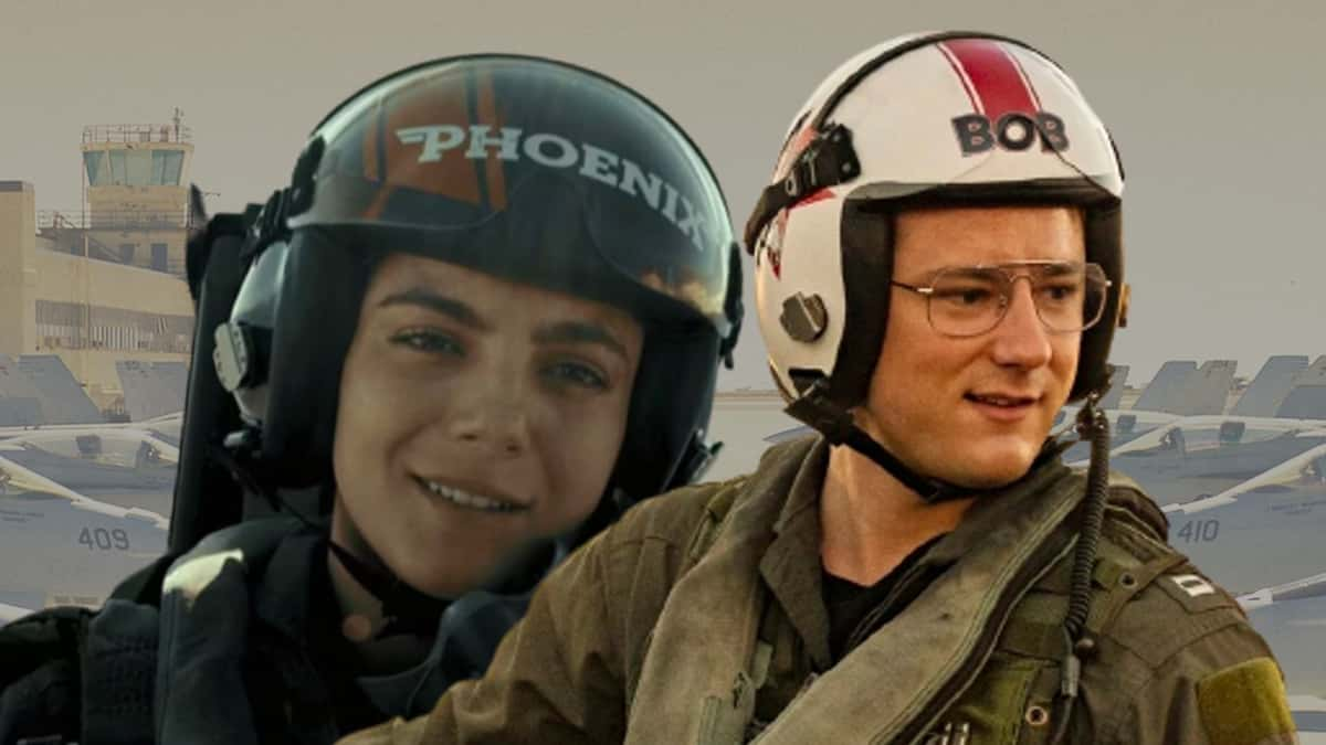 Monica Barbaro and Lewis Pullman in Top Gun Maverick