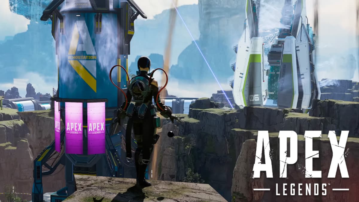 Apex Legends' Catalyst looking over map