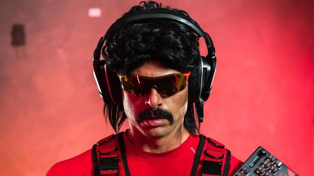 Dr Disrespect wearing glasses and headset