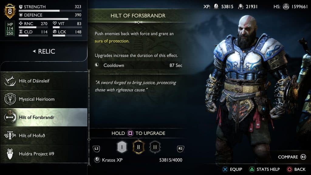 God of War Ragnarok Hilt of Forsbrandr