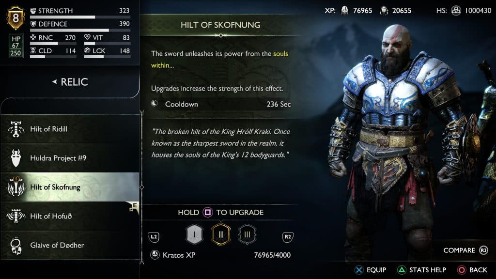 God of War Ragnarok Hilt of Skofnung