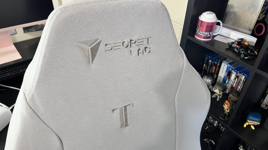 Secretlab Skins on the rear part of a Secretlab chair