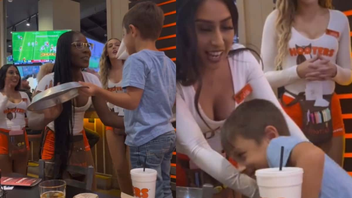 boy celebrates tiktok birthday at hooters