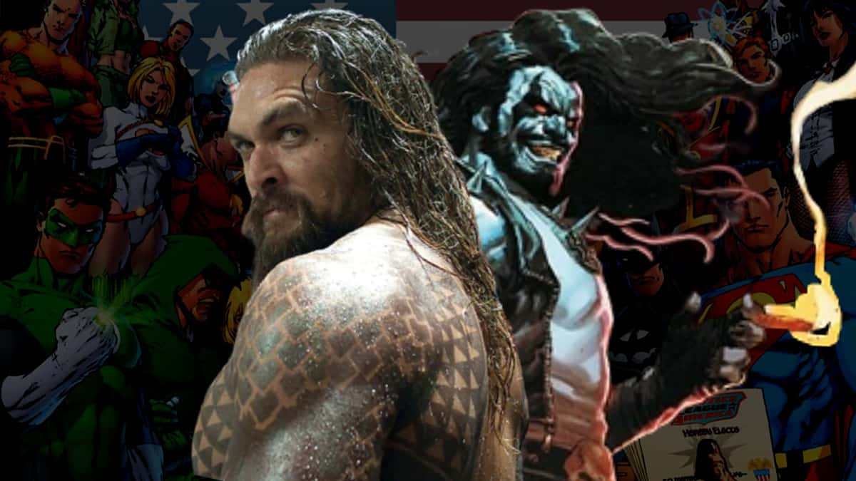 Jason Momoa as Aquaman and Lobo from the DC Comics