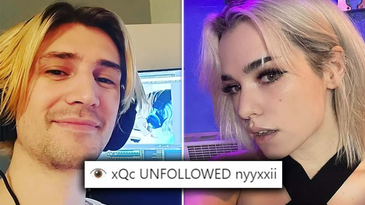 xQc nyyxxii spark breakup rumors unfollowed on twitter