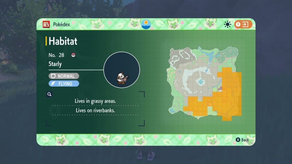 pokemon scarlet & violet starly location dlc