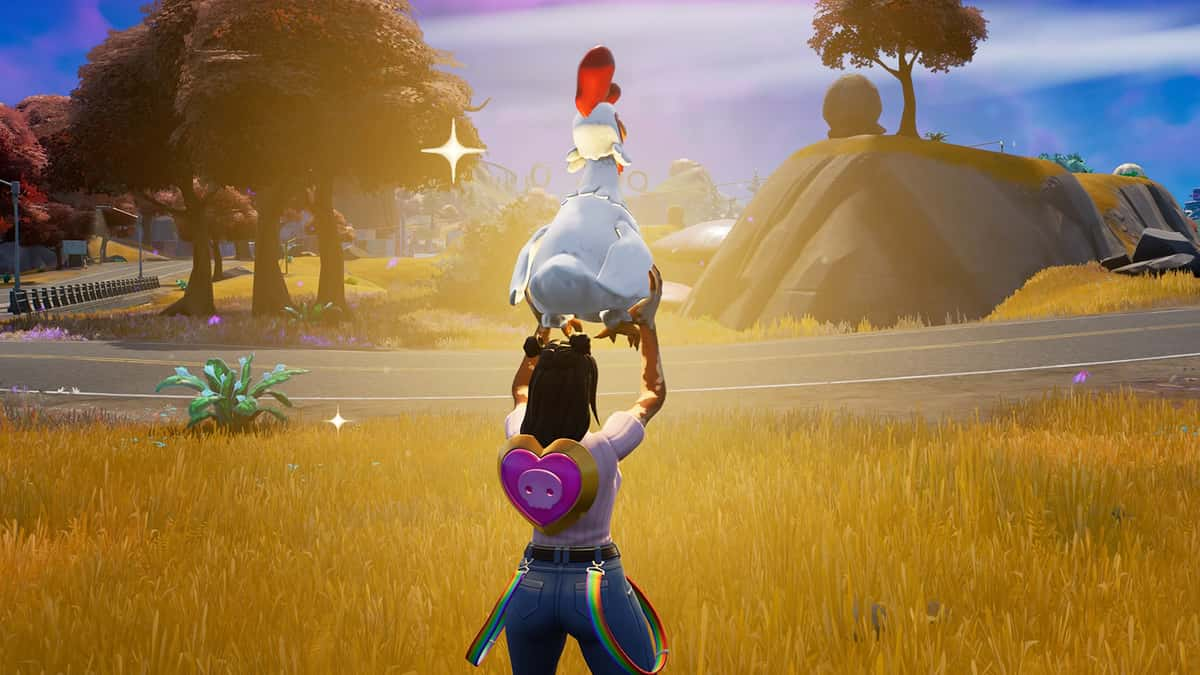 A Chicken in Fortnite