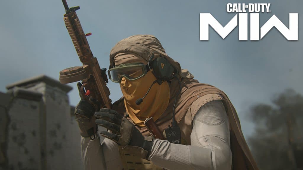 Warzone 2 character next to MW2 logo