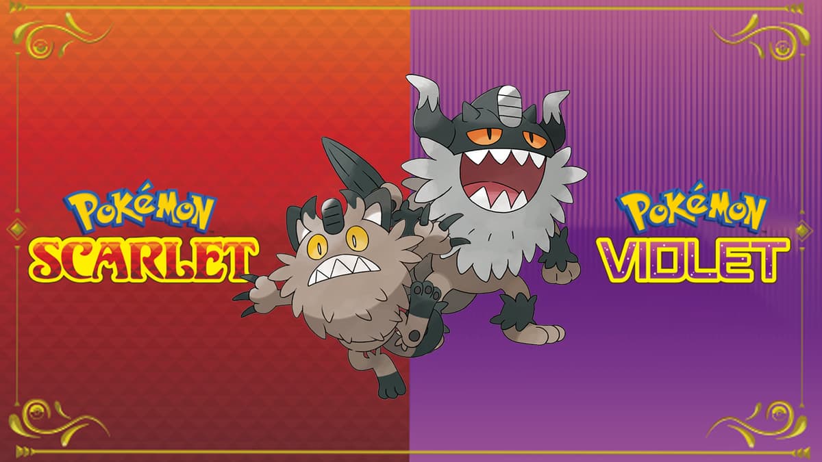 Galarian meowth and Perrserker in Pokemon Scarlet and Violet