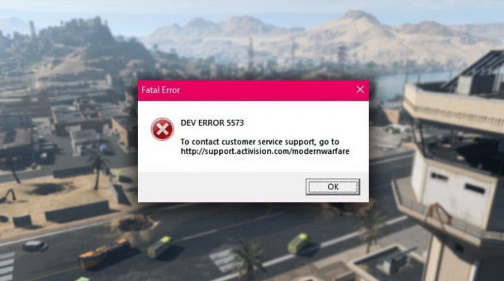 Warzone 2 dev error