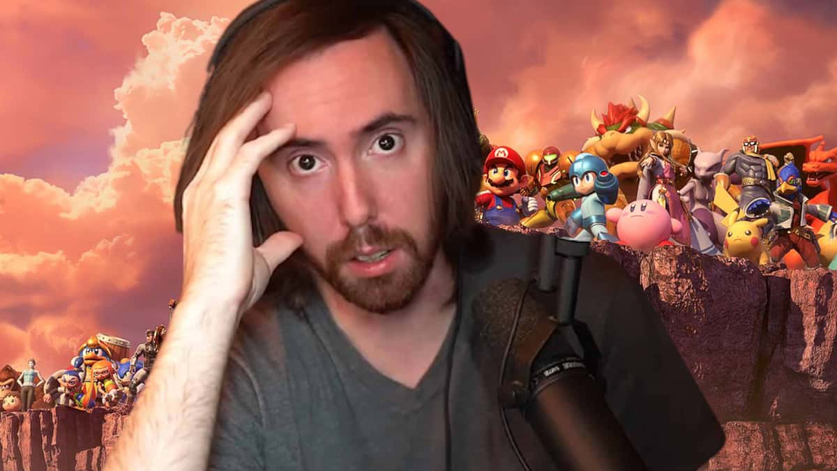 asmongold on nintendo x smash world tour drama