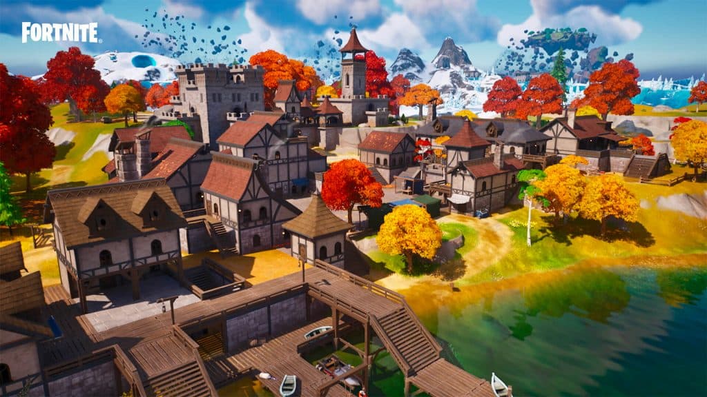 A screenshot of the new Fortnite Chapter 4 Season 1 map