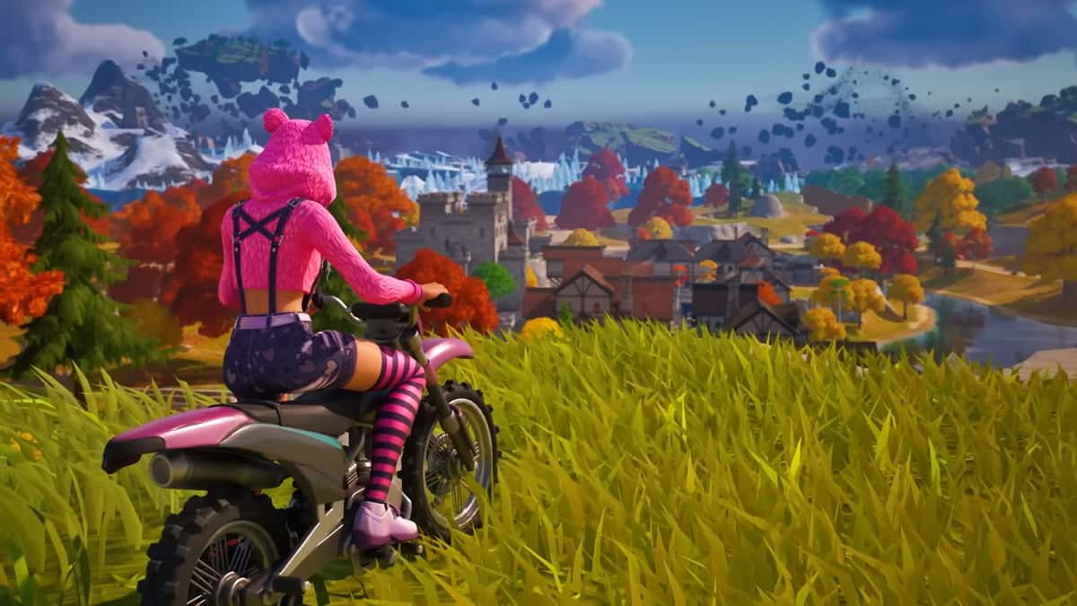 cover art featuring the trail thrasher dirt bike in fortnite chapter 4 season 1.