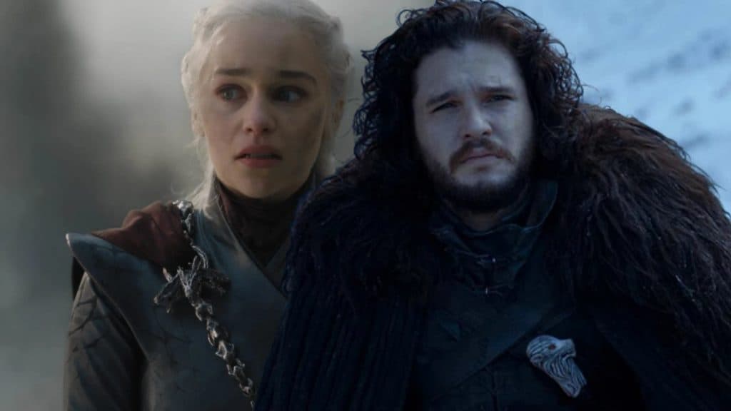 Jon Snow and Daenerys Targaryen in Game of Thrones