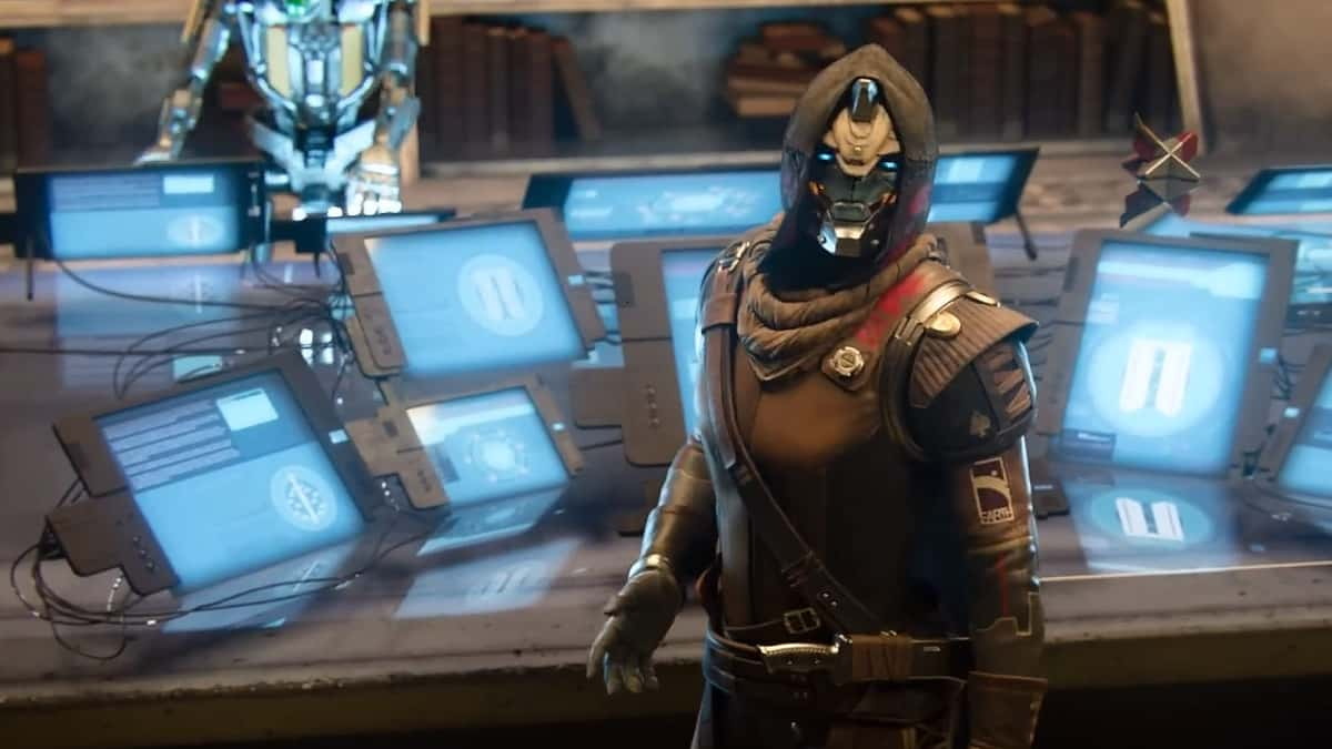 Cayde-6 watching over server room in Destiny 2.