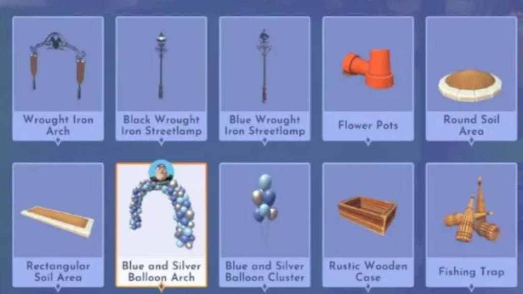 Disney Dreamlight Valley asphalt and balloon arch recipe