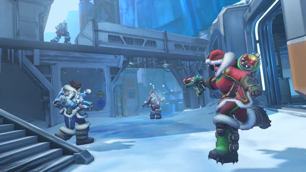 Overwatch 2 Meis in snowball fight