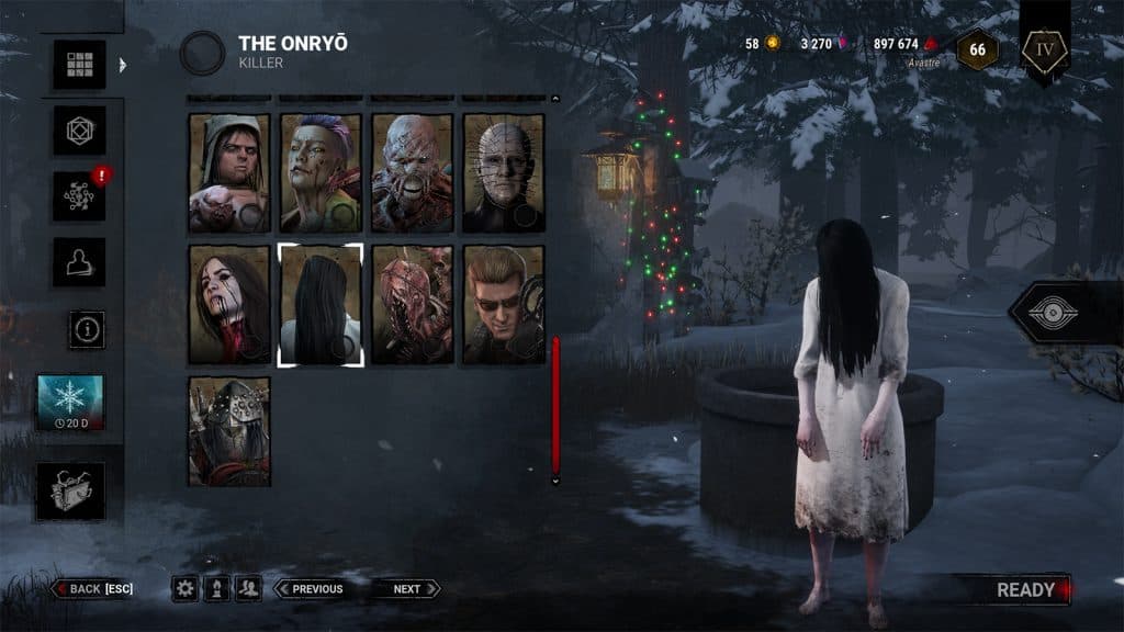 Killer select screen in DbD