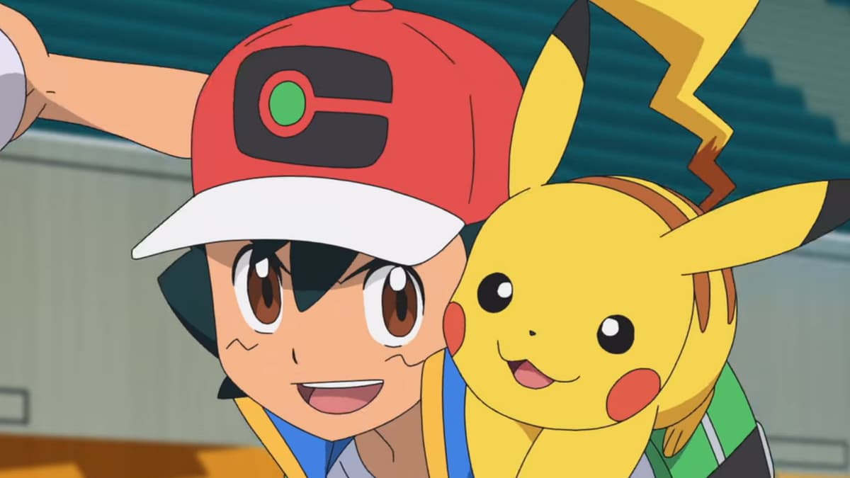 Ash ketchum leading the Pokemon Anime