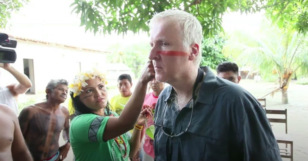 James Cameron on the Xingu river in 2010